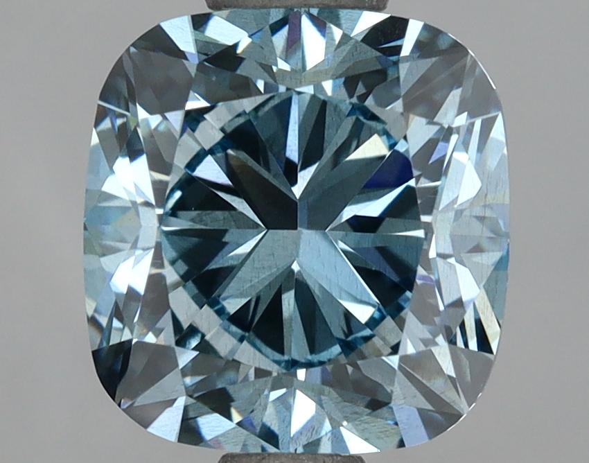 2.18 Ct. Fancy Intense Blue Cushion Lab Grown Diamond