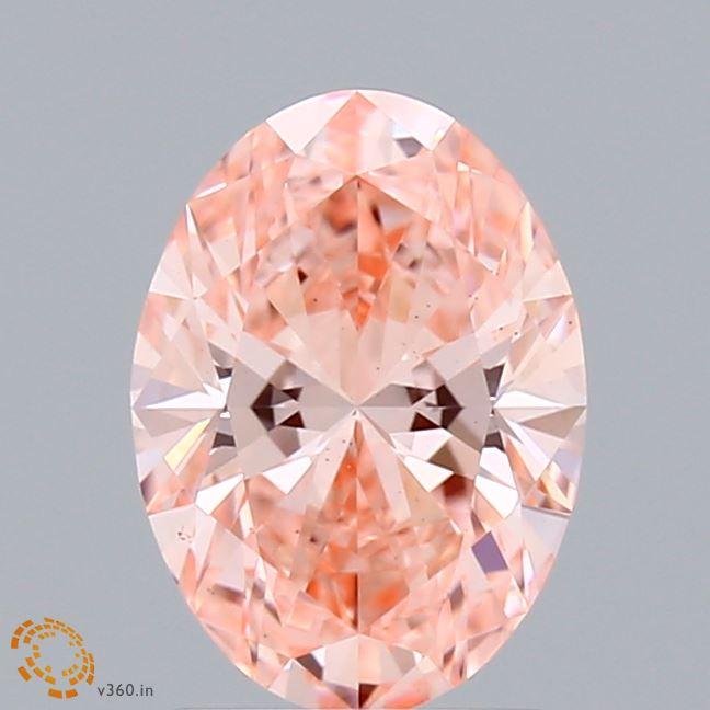 1.42 Ct. Fancy Vivid Pink Oval Lab Grown Diamond