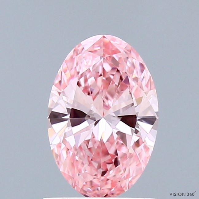 0.99 Ct. Fancy Vivid Pink Oval Lab Grown Diamond