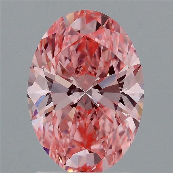2.01 Ct. Fancy Vivid Pink Oval Lab Grown Diamond