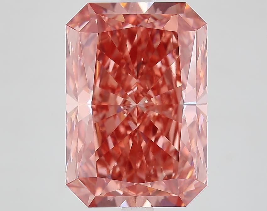 7.58 Ct. Fancy Vivid Pink Radiant Lab Grown Diamond