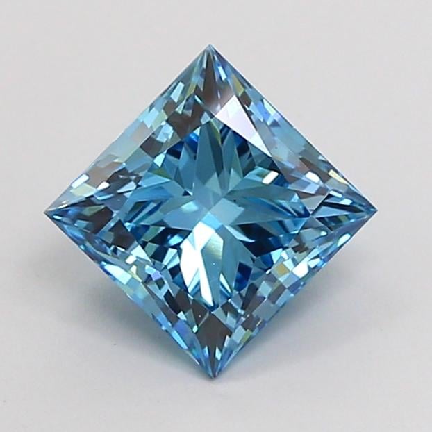 1.51 Ct. Fancy Vivid Blue Princess Lab Grown Diamond