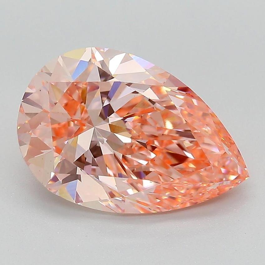 4.05 Ct. Fancy Vivid Pink Pear Lab Grown Diamond