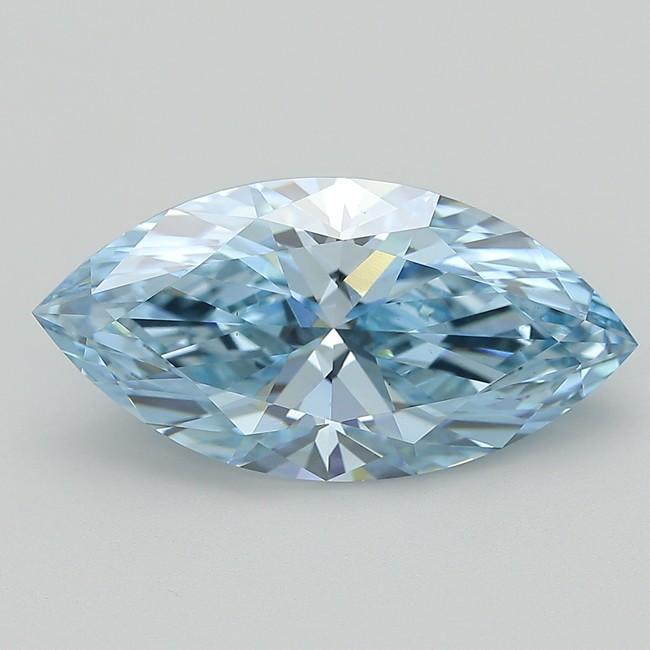 5.17 Ct. Fancy Vivid  Blue Marquise Lab Grown Diamond