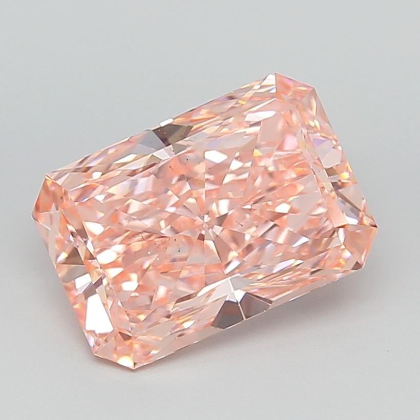4.08 Ct. Fancy Vivid  Pink Radiant Lab Grown Diamond