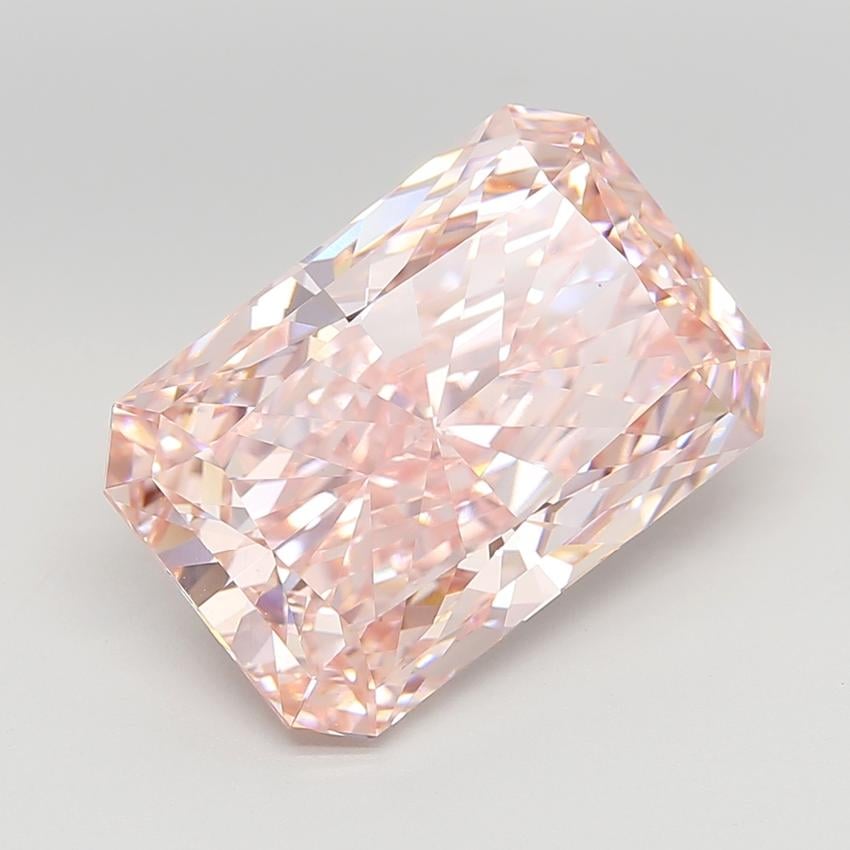 10.07 Ct. Fancy Vivid  Pink Radiant Lab Grown Diamond
