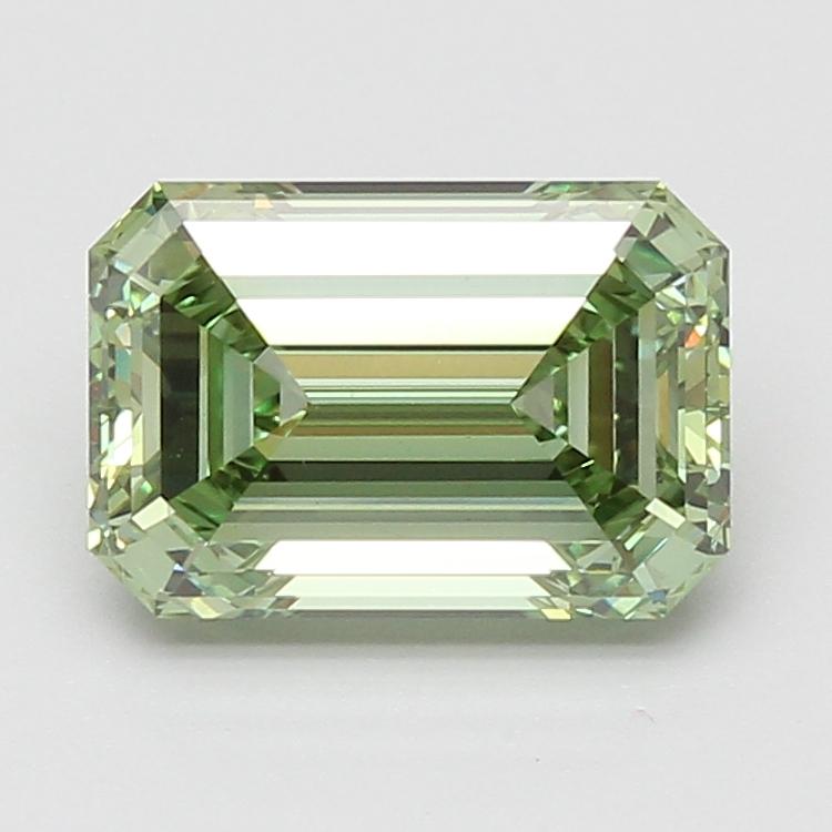 3.06 Ct. Fancy Vivid Green Emerald Lab Grown Diamond