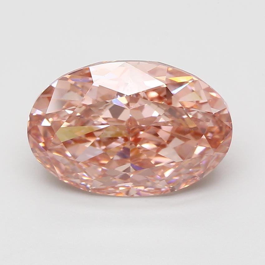 9.03 Ct. Fancy Vivid Pink Oval Lab Grown Diamond