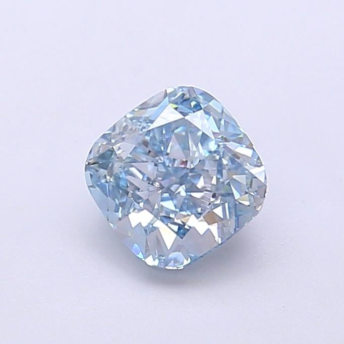 1.01 Ct. Fancy Vivid  Blue Cushion Lab Grown Diamond