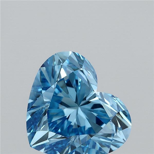 3.15 Ct. Fancy Vivid Blue Heart Lab Grown Diamond
