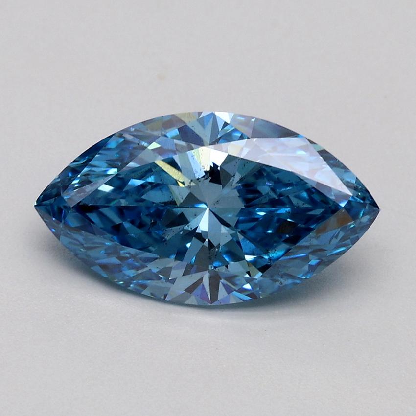 1.70 Ct. Fancy Vivid Blue Marquise Lab Grown Diamond