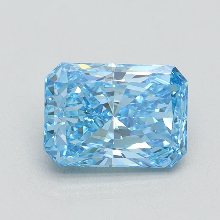 1.55 Ct. Fancy Vivid Blue Radiant Lab Grown Diamond