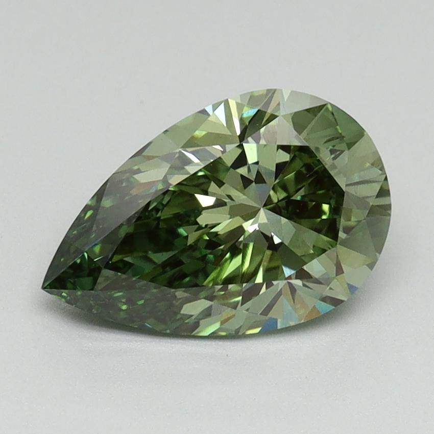 1.50 Ct. Fancy Vivid Green Pear Lab Grown Diamond