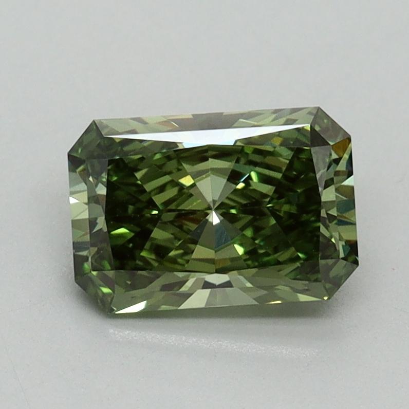 1.09 Ct. Fancy Vivid Pacific Green Radiant Lab Grown Diamond