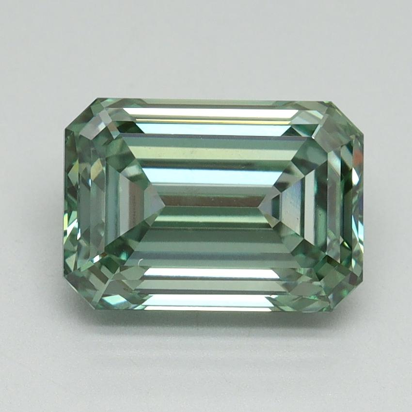 3.02 Ct. Fancy Vivid Green Emerald Lab Grown Diamond