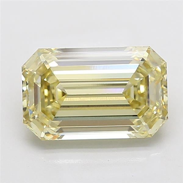 5.03 Ct. Fancy Light  Yellow Emerald Lab Grown Diamond