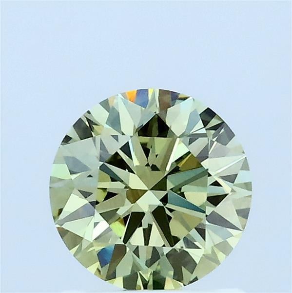 0.84 Ct. Fancy Intense Green Round Lab Grown Diamond