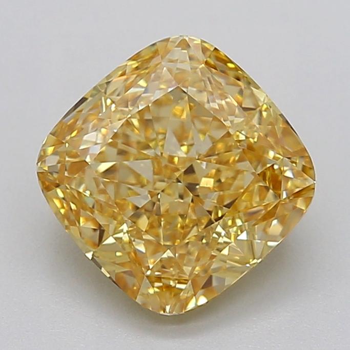 2.76 Ct. Fancy Yellow Cushion Lab Grown Diamond