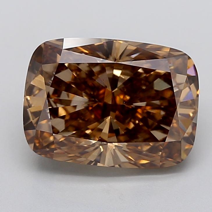 4.00 Ct. Fancy  Brown Cushion Lab Grown Diamond