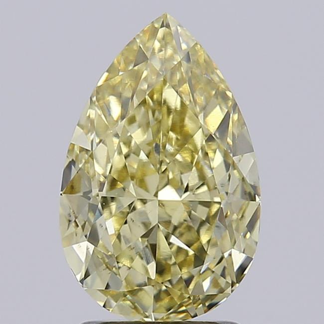 2.58 Ct. Fancy Yellow Pear Lab Grown Diamond