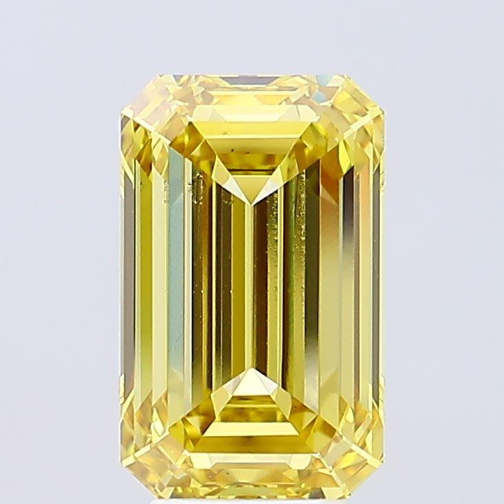 5.01 Ct. Fancy Intense Yellow Emerald Lab Grown Diamond