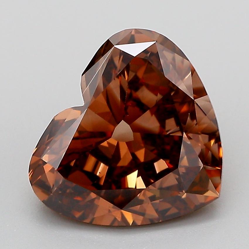 3.23 Ct. Fancy  Brown Heart Lab Grown Diamond