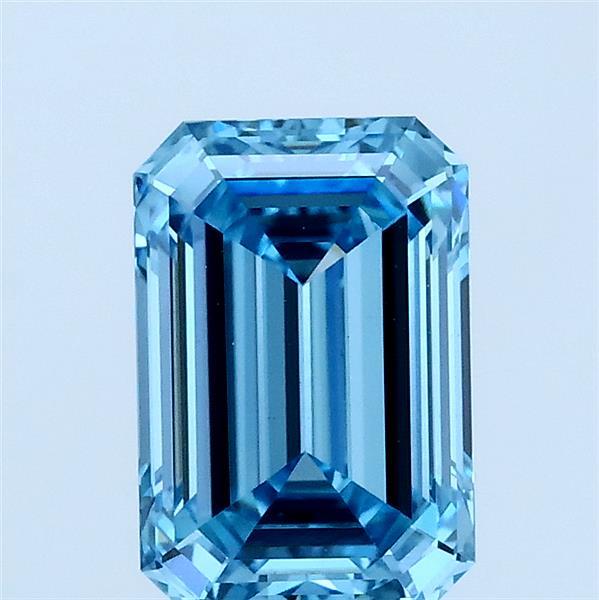 1.58 Ct. Fancy Vivid Blue Emerald Lab Grown Diamond