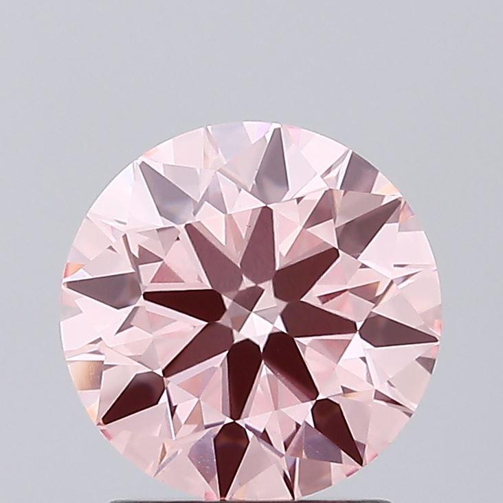 1.51 Ct. Fancy Intense Pink Round Lab Grown Diamond