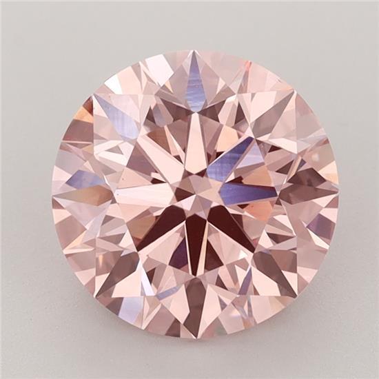 3.23 Ct. Fancy Vivid Pink Round Lab Grown Diamond