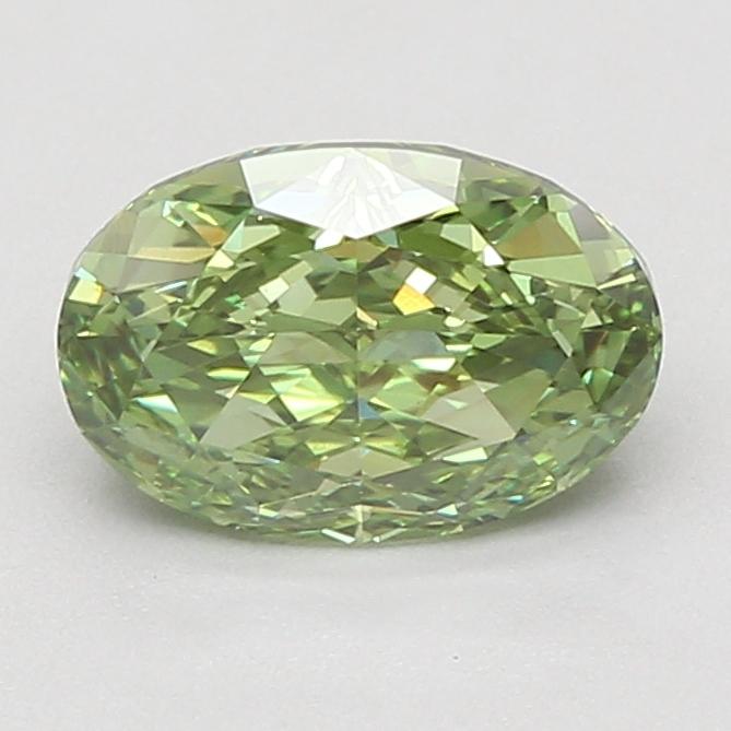 2.09 Ct. Fancy Vivid Green Oval Lab Grown Diamond