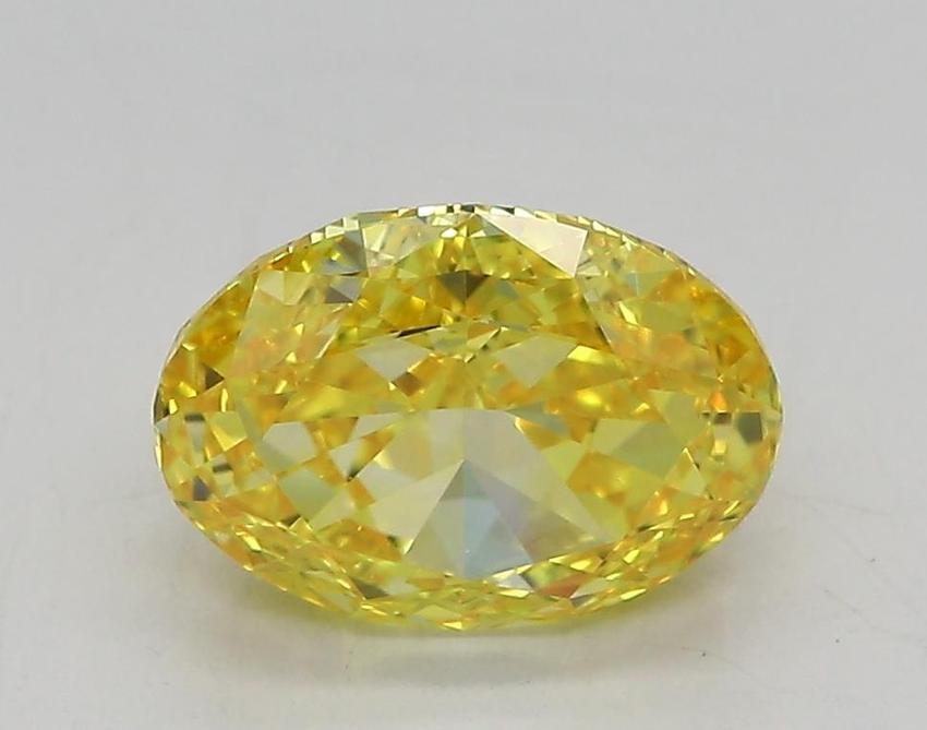 2.02 Ct. Fancy Intense Yellow Oval Lab Grown Diamond