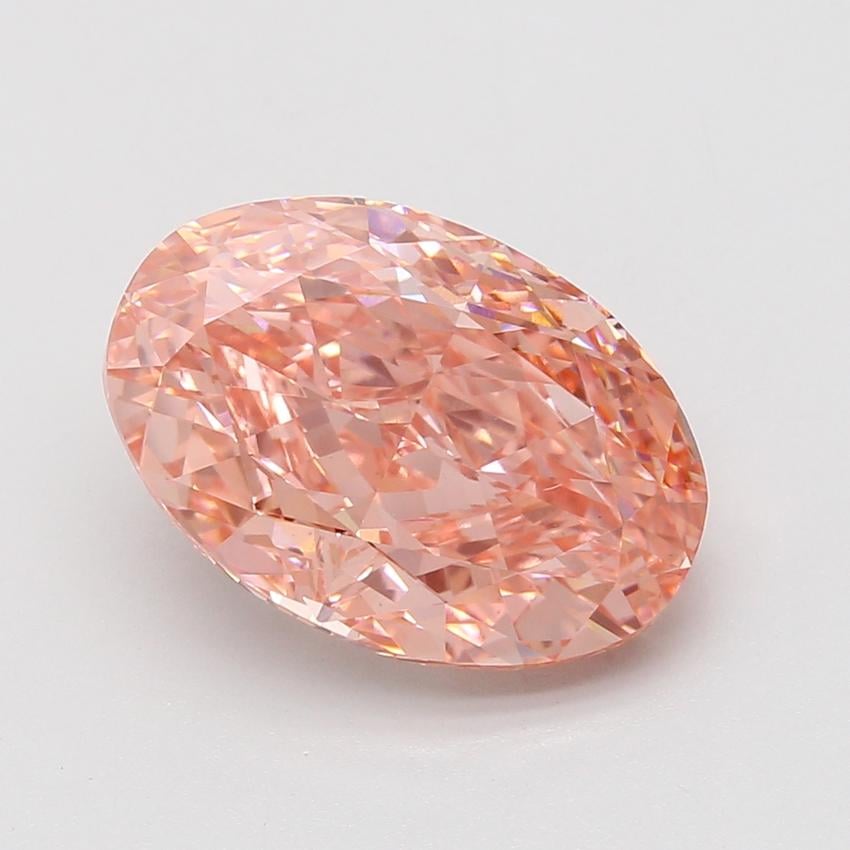 7.14 Ct. Fancy Vivid Pink Oval Lab Grown Diamond