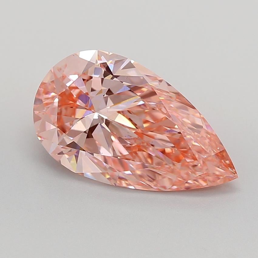 5.01 Ct. Fancy Vivid  Pink Pear Lab Grown Diamond