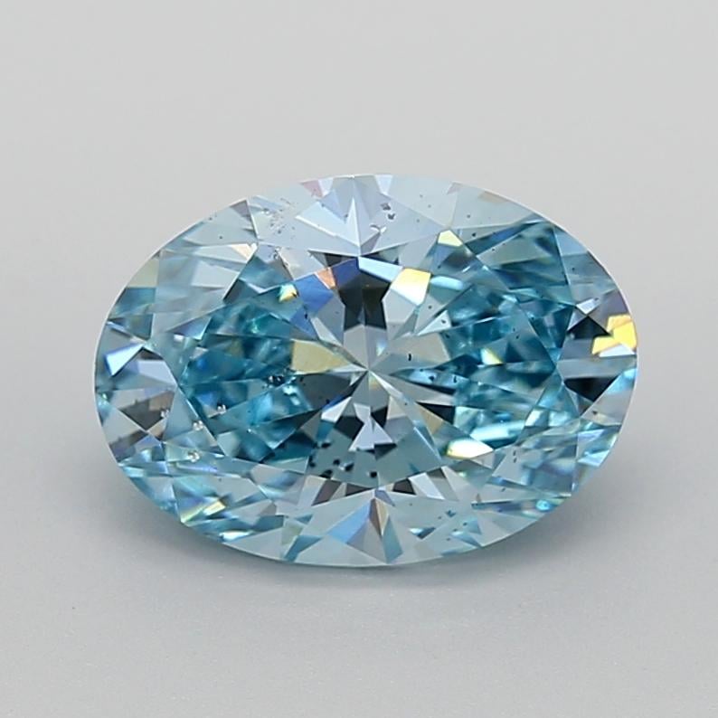 3.00 Ct. Fancy Vivid Blue Oval Lab Grown Diamond