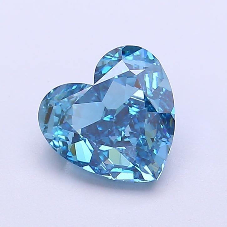 1.66 Ct. Fancy Vivid  Blue Heart Lab Grown Diamond