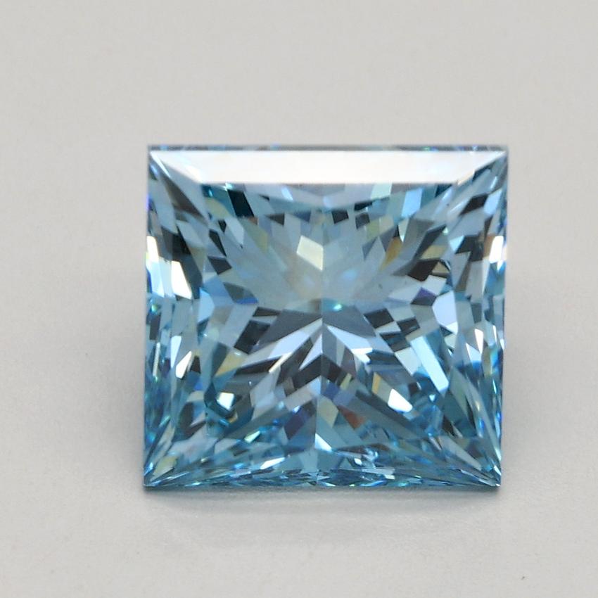 2.54 Ct. Fancy Vivid Blue Princess Lab Grown Diamond