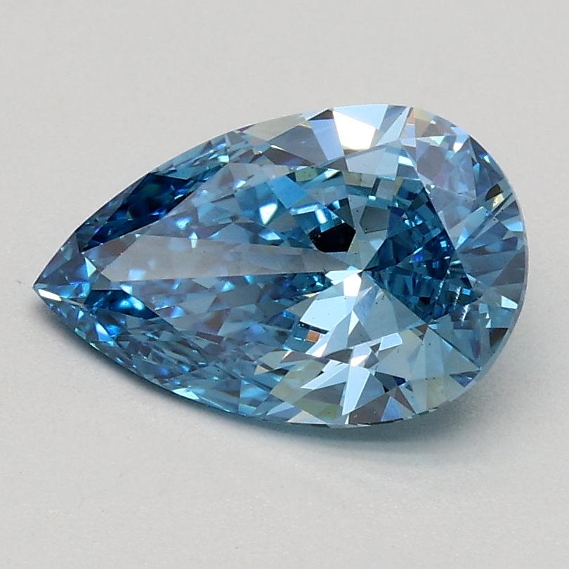 0.90 Ct. Fancy Vivid Blue Pear Lab Grown Diamond