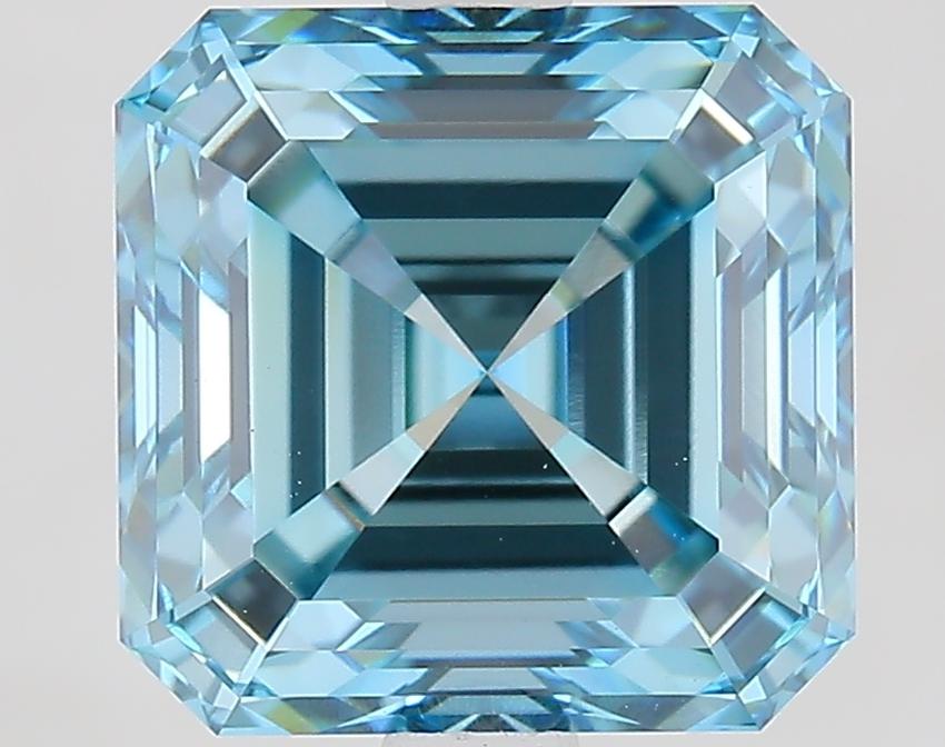 3.32 Ct. Fancy Vivid Blue Asscher Lab Grown Diamond