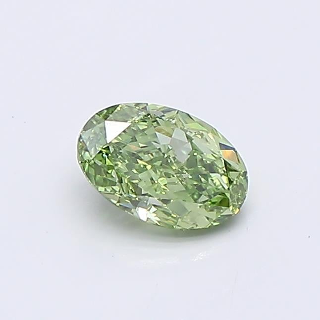 0.52 Ct. Fancy Vivid  Green Oval Lab Grown Diamond