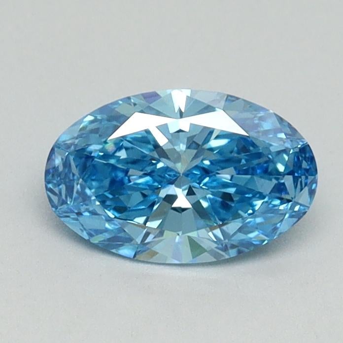 0.64 Ct. Fancy Vivid Blue Oval Lab Grown Diamond
