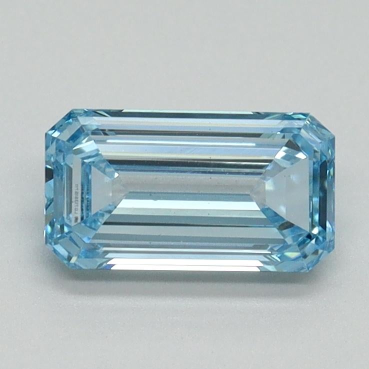 0.94 Ct. Fancy Vivid Blue Emerald Lab Grown Diamond