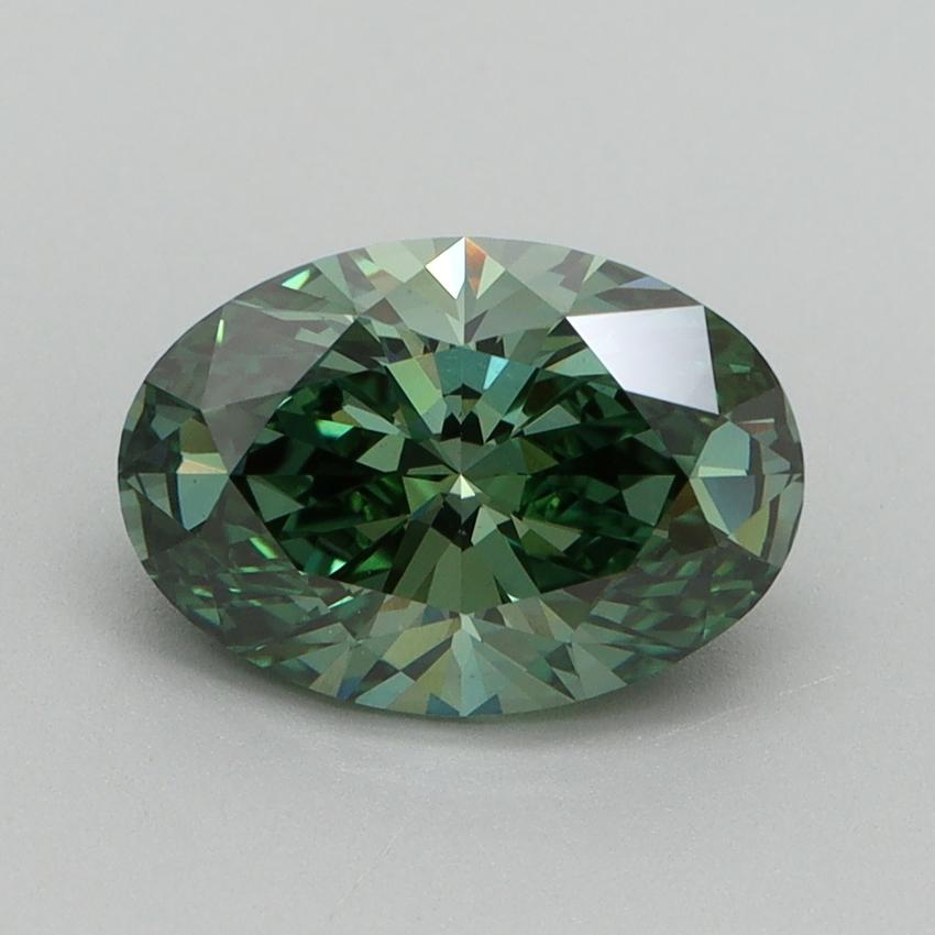 2.04 Ct. Fancy Vivid Pacific Green Oval Lab Grown Diamond