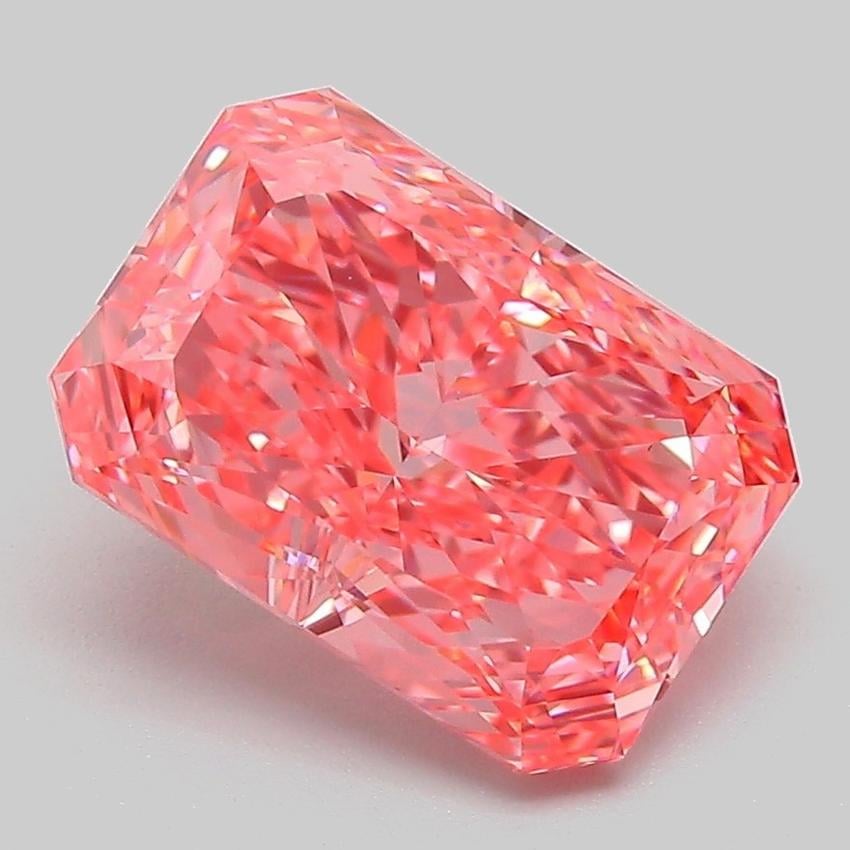 3.06 Ct. Fancy Vivid Pink Radiant Lab Grown Diamond