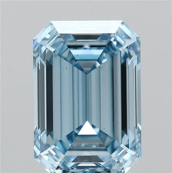 2.92 Ct. Fancy Vivid  Blue Emerald Lab Grown Diamond