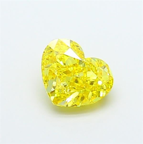 1.37 Ct. Fancy Vivid Yellow Heart Lab Grown Diamond