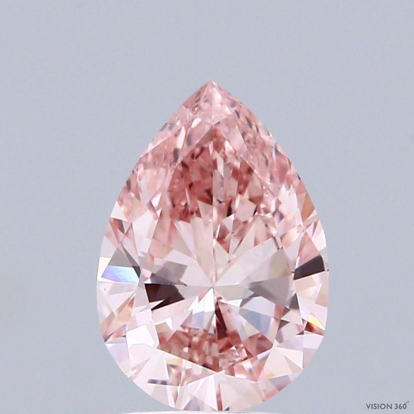 1.76 Ct. Fancy Intense Pink Pear Lab Grown Diamond