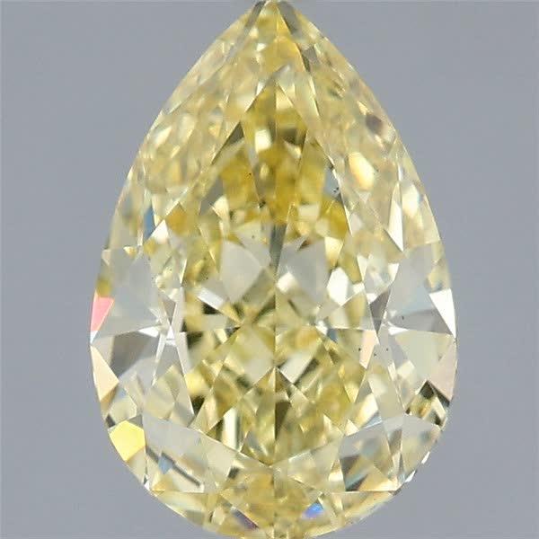 2.01 Ct. Fancy Intense Yellow Pear Lab Grown Diamond
