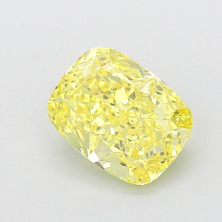 2.42 Ct. Fancy Intense  Yellow Cushion Lab Grown Diamond