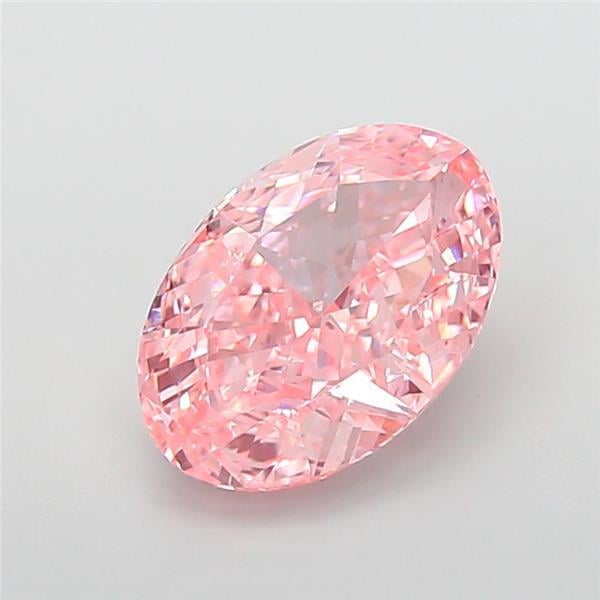 5.67 Ct. Fancy Vivid Pink Oval Lab Grown Diamond