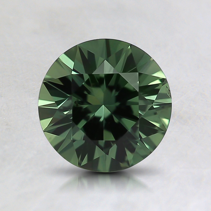 6.4mm Green Round Sapphire